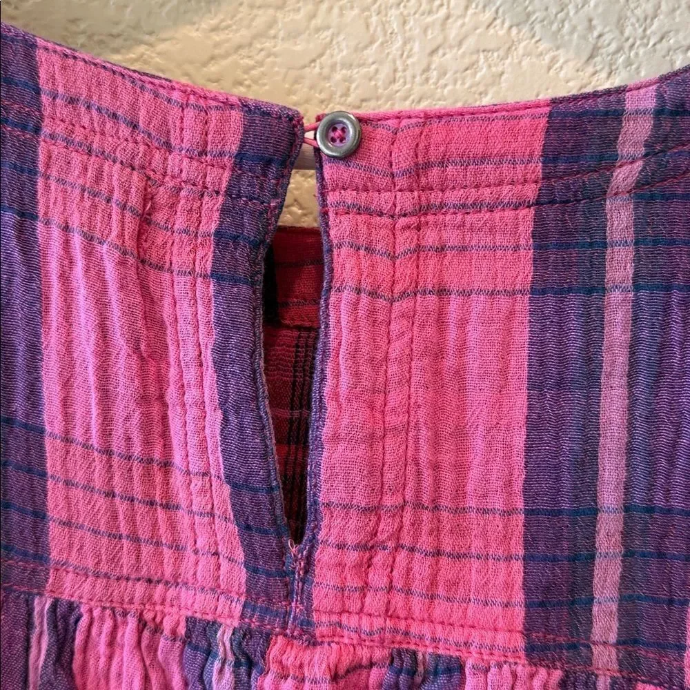 Free People We The Free Oversized Moon City Plaid Top 